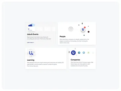 RecruitU clean design minimal modern page startup ui ui design visuals website