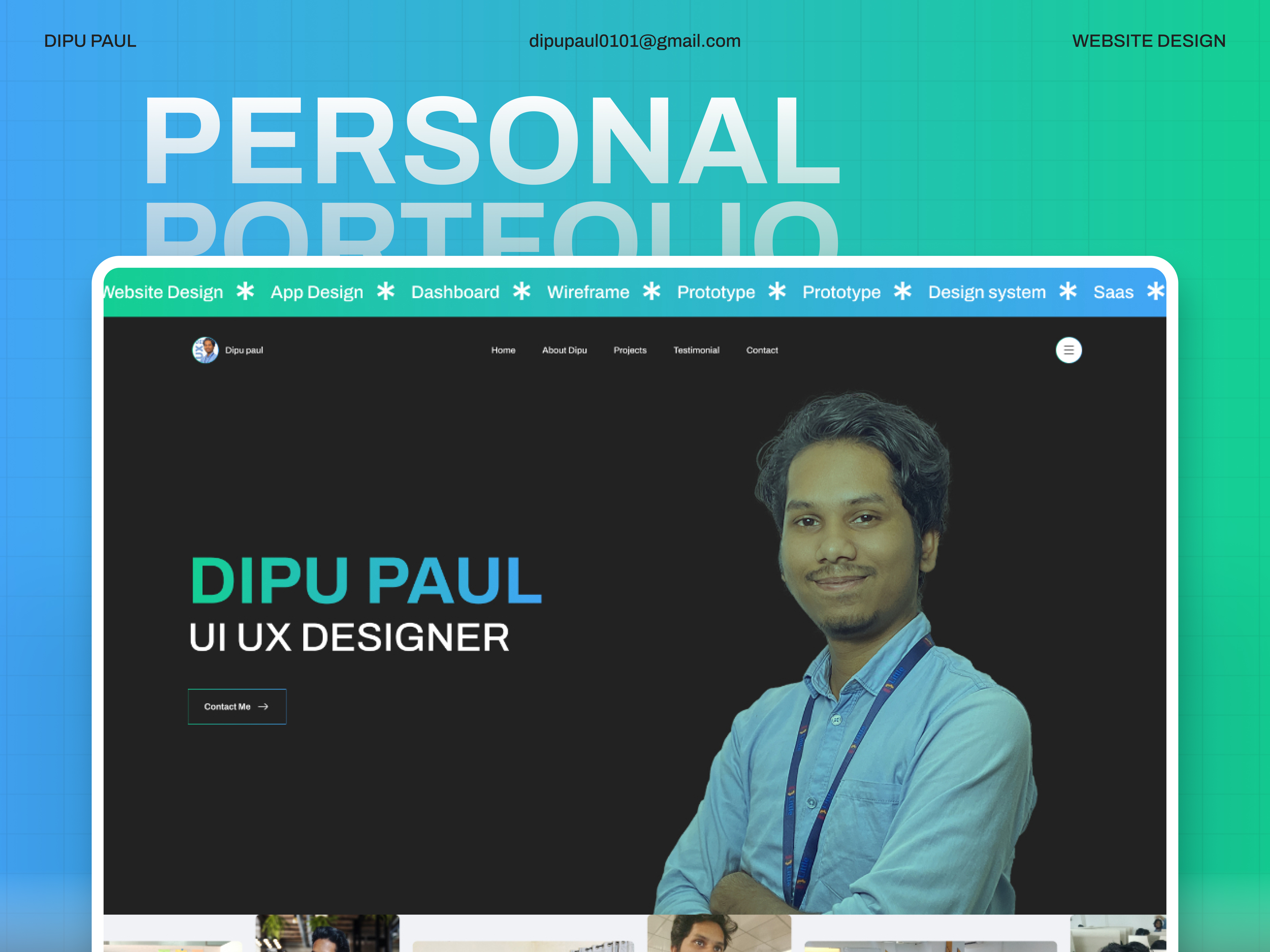 Dipu Paul - Personal Portfolio Website Ui Design business website creative portfolio design designer portfolio dipu paul dipupaul0101 figma landing page modern web design personal branding personal portfolio personal website portfolio portfolio website portfolio website design portfoliotemplate showcase ui ux ui ux design web design