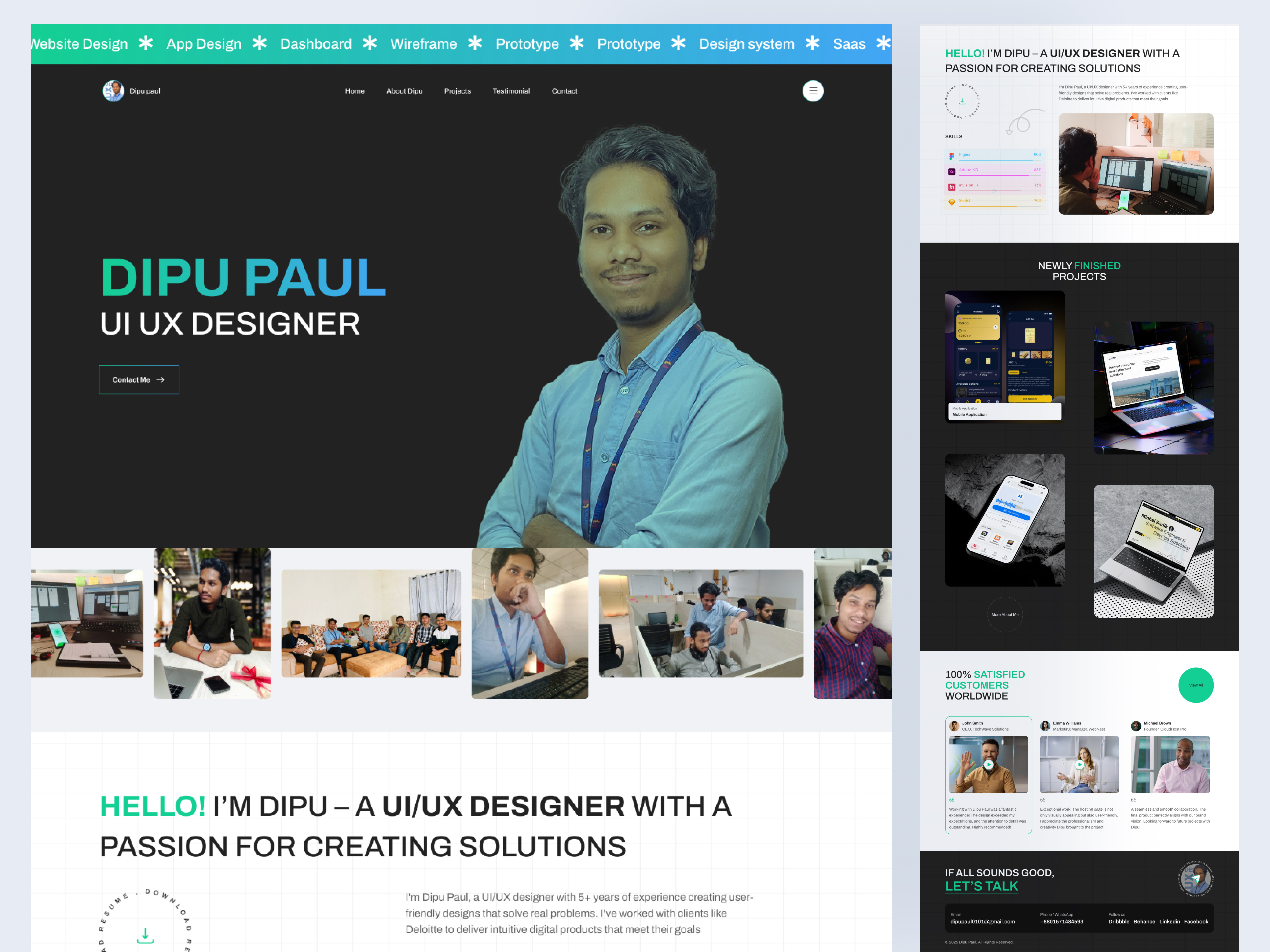 Example of Personal Portfolio Website 