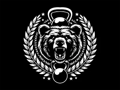 ILLUSTRATION - BEAR - SPORT animal animals app bear branding design fit fitness fox gaming illustration logo sport