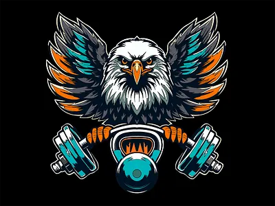 ILLUSTRATION - EAGLE america animal animals app bird birds branding design eagle fit fitness fox gaming illustration logo sport ui