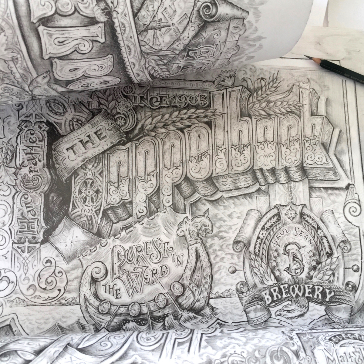 Drawings letters paper pen