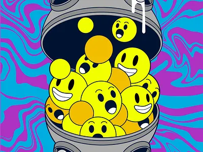 Rebirth adobe cartoon character clothing cute cute illustration design digital drawing digitalpainting funny graffiti graphics heart illustration rebirth smile trippy vector vector design vintage