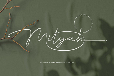 Milyah Signature Font branding clean colorful creative creative font design font graphic design illustration logo magazine mockup modern script font ui ux vector