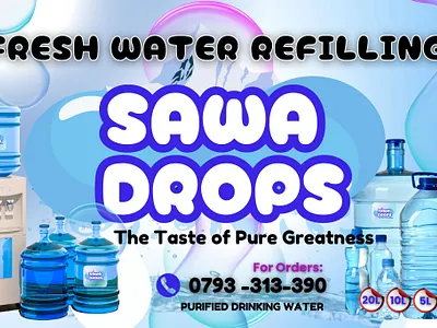 Product Branding - Sawa Drops Drinking Water branding graphic design print design social media