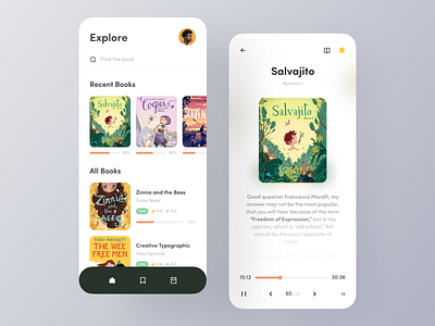 Book App book bookapp books bookstore design home screen interface ios marketplace minimal app mobile ui modern app reader ui ux