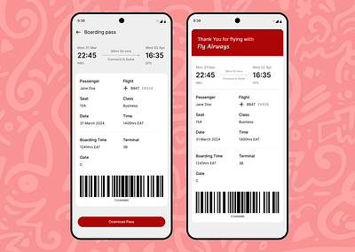 #DailyUI - Boarding Pass boarding pass dailyui mobile app