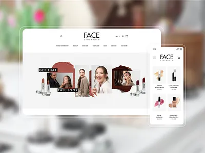 eCommerce website design branding cosmetics custom design design ecommerce makeup shopify ui visual design webshop website