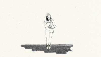 Illustrations for Animation - Providence Row Winter Appeal animation charcoal design film illustration line drawing texture