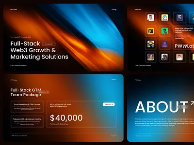 PWWLabs PitchDeck branding clean deck design digital design investor deck minimal modern pitchdeck