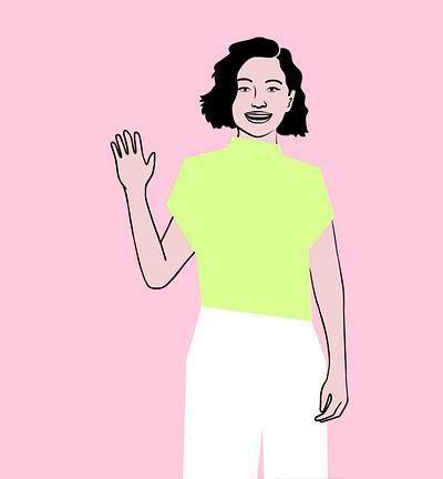 Courtney - Welcome to the Legal Wellbeing Revolution branding character design digital design line drawing vector shape
