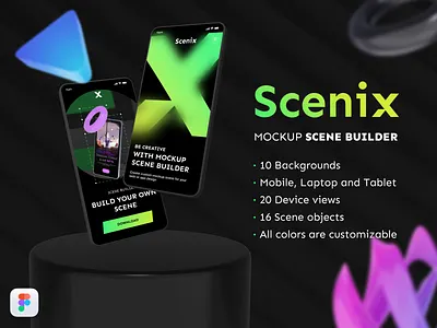 Scenix - Mockup Scene Builder 3d mockup 3d scene builder abstract 3d figma figma 3d figma mockup figma scene builder scene builder scenix