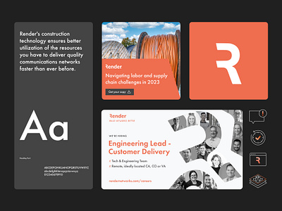 Render Networks Branding branding design graphic design iconography social media