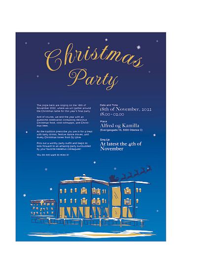 Christmas Party Poster christmas design graphic design illustration illustrations illustrator poster