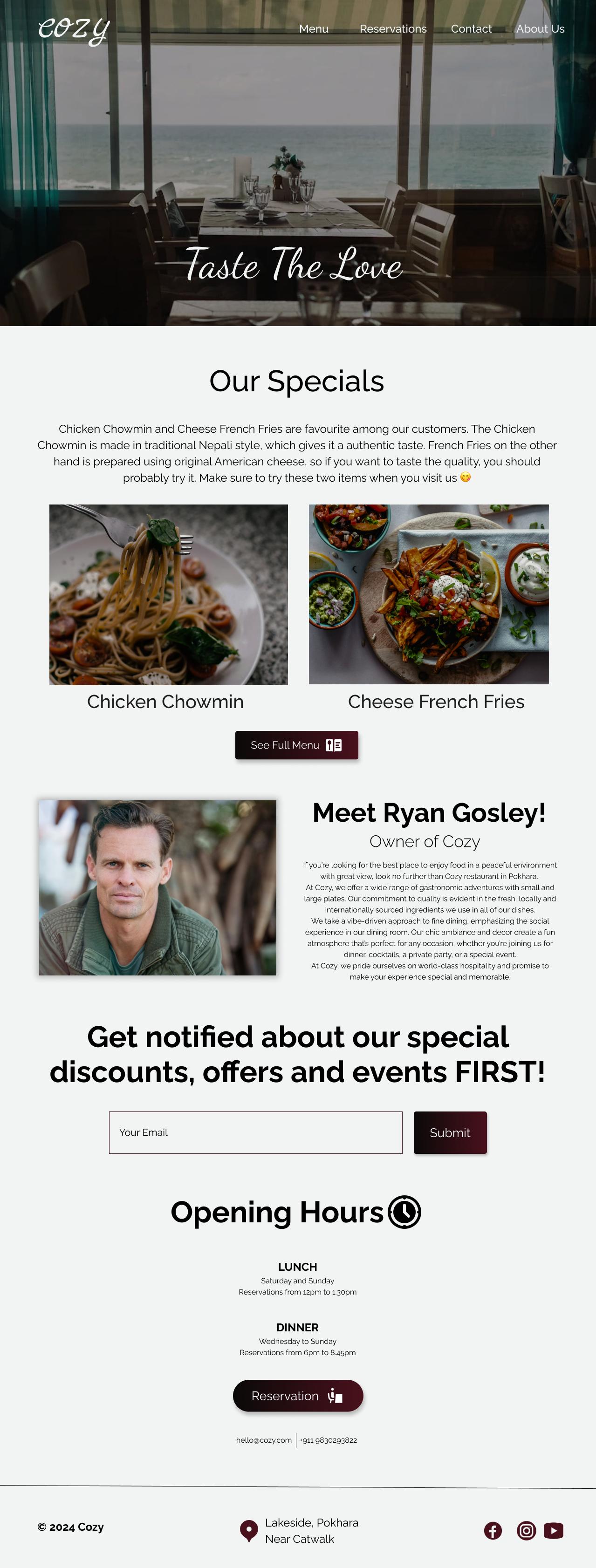 Restaurant Website Design branding restaurant restaurant website design ui