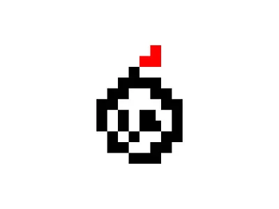 Skull Bomb Pixel Logo branding design flat graphic design illustration logo logo design minimal vector