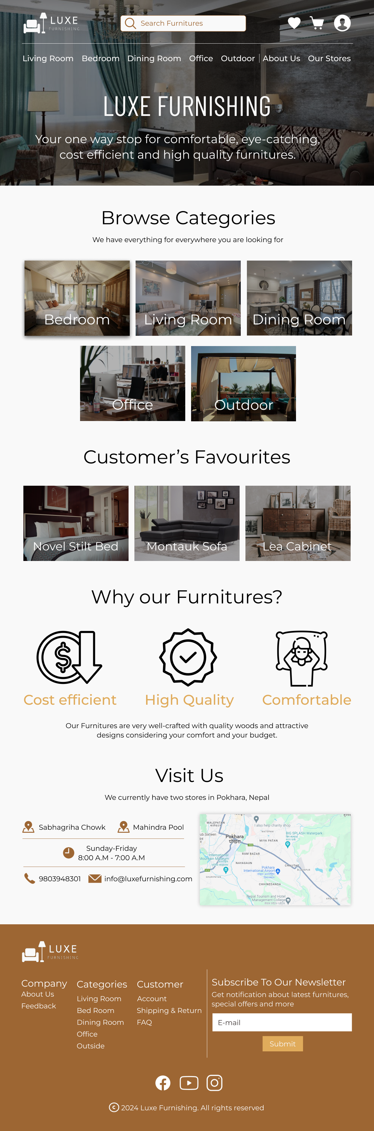 Furnishing Business Website Design branding furnishing ui