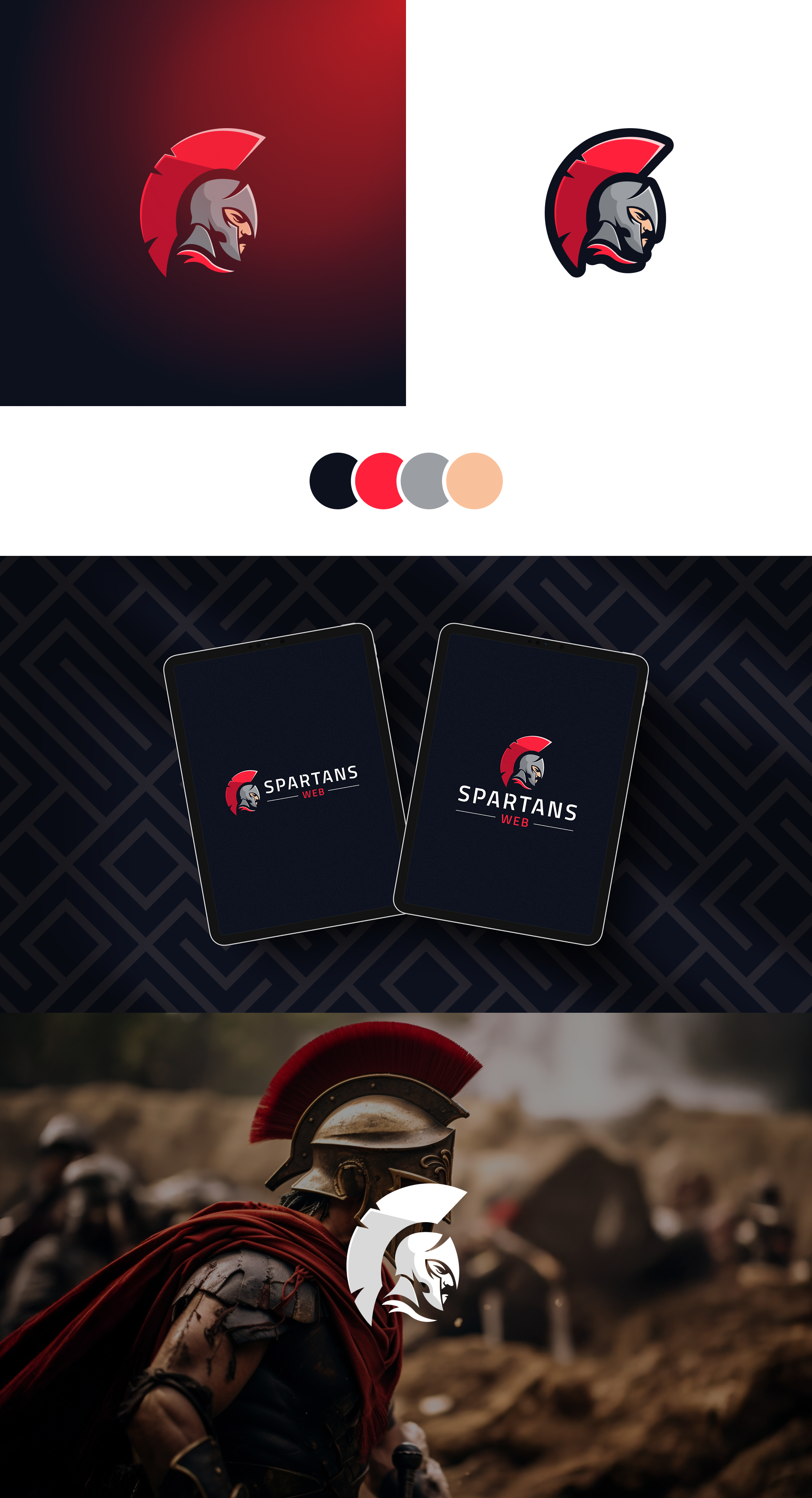 Spartans Web Logo design graphic design logo simple ui ux