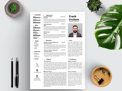 Bold Resume Template branding canva template cover letter curriculum vitae cv cv design cv template graphic design modern resume resume resume design resume template
