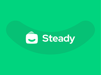 Steady | Logotype and Brand Identity Design by Logolivery.com brand branding design graphic design green icons identity logo logolivery logoty smile space steady vector wallet