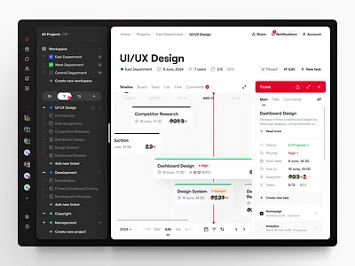 📈 Product design for the task manager | Hyperactive application clean concept design gantt graphic design hyperactive light minimalistic platform product design saas task board task manager ui user experience user interface ux web app web design