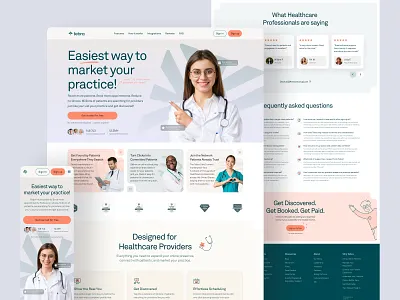Tebra Care Connect Landing Page 2d design grafic design health landing page medical page web