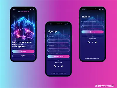 Daily UI Challenge - Day 1🚀 Prompt: NFT Marketplace Sign-Up dailyui ui ux