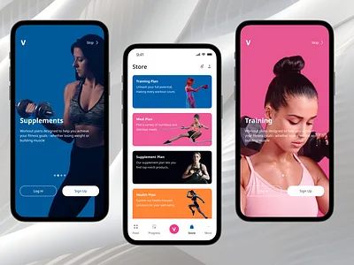 V Fitness App app fitness ui