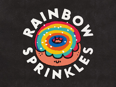 Rainbow Sprinkles animation branding cartoon cute design donate doodle fun graphic design illustration japanese kawaii lettering logo rainbow rainbow sprinkles typography