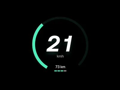 Rise & Müller | Speed meets simplicity animation app bike dark ebikeapp jitter minimalui mobile motion graphics speed speedometer ui