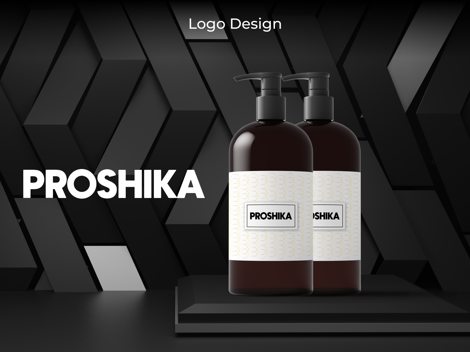 PROSHIKA - Hair Product Logo brand brand identity branding creative designer graphic design logo logo design minimal product product logo text logo