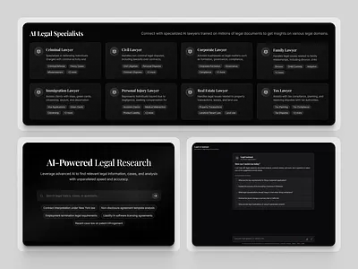 AILawyer – Transforming Legal Intelligence aiforlawyers aijustice ailawyer airesearch branding figma figmadesign lawtech legalai legaltech uidesign uiux