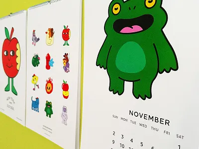 2025 Critter Calendar apple bird branding calendar cat design dog duck frog graphic design icon illustration lemon logo new york city nyc pigeon print skull yeti