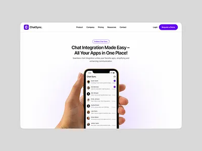 SaaS Landing Page - Hero Section animation chat app design framer header header section hero hero section landing landing page mobile responsive saas saas landing page tablet ui ux web web design website