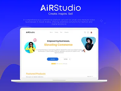 AirStudio Homepage Design | Ecommerce Landing page design AirStu brand identity brand style guide design branding ecommerce ecommerce homepage ecommerce landing page ecommerce website graphic design landing page landing page design logo logo design logos ui uiux design ux web design web designer website website design