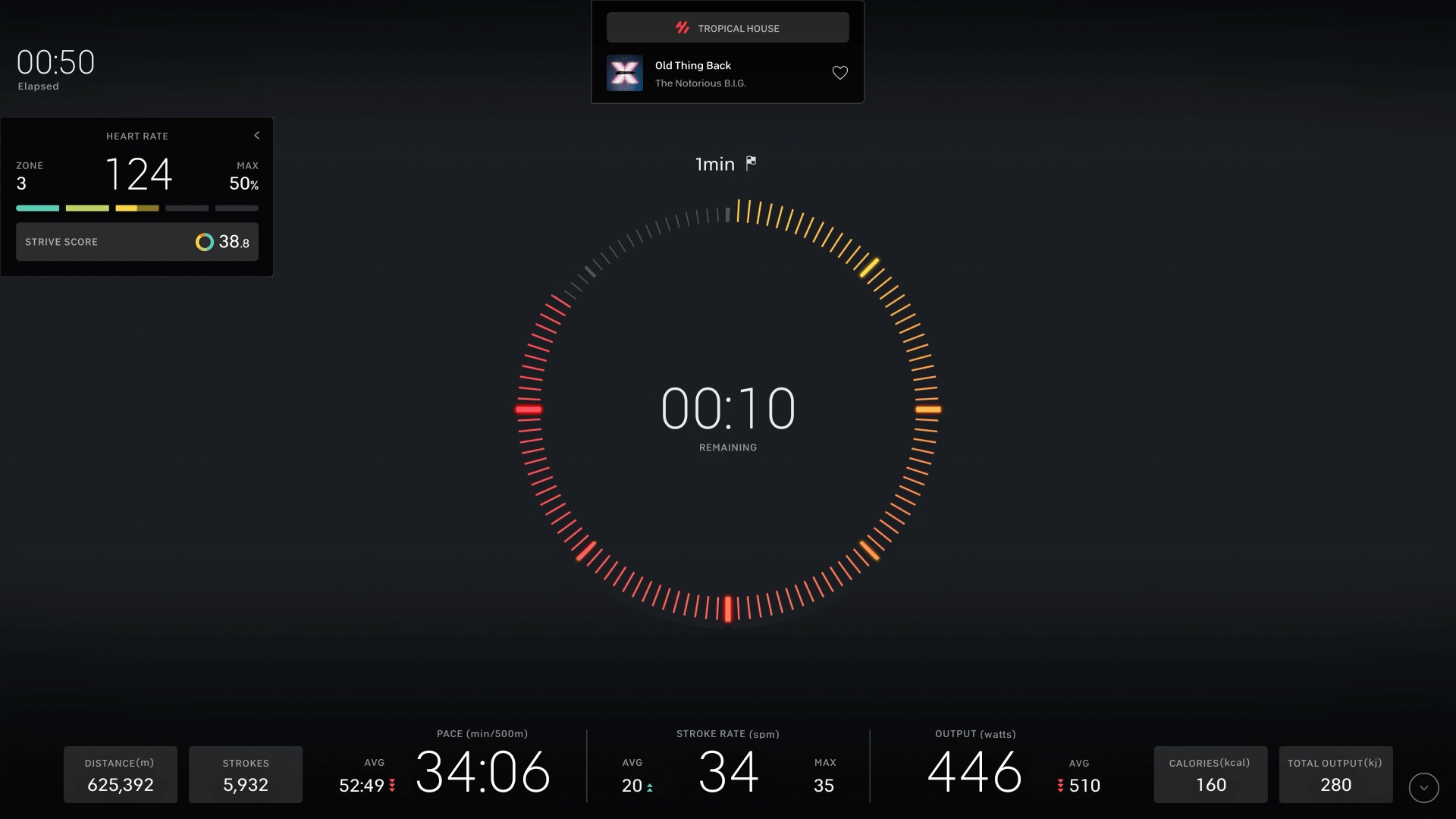 Peloton Rower Goal Countdown animation counter goal hardware peloton product design prototyping screen ui ux visual design