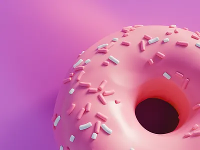 Dribbble donnnut 3d blender donut dribbble graphic design ui