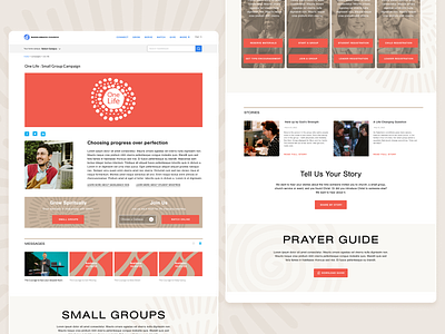One Life : Small Group Campaign campaign church design figma modal one life pop ups red sign up small group tan ui ux vector web widget