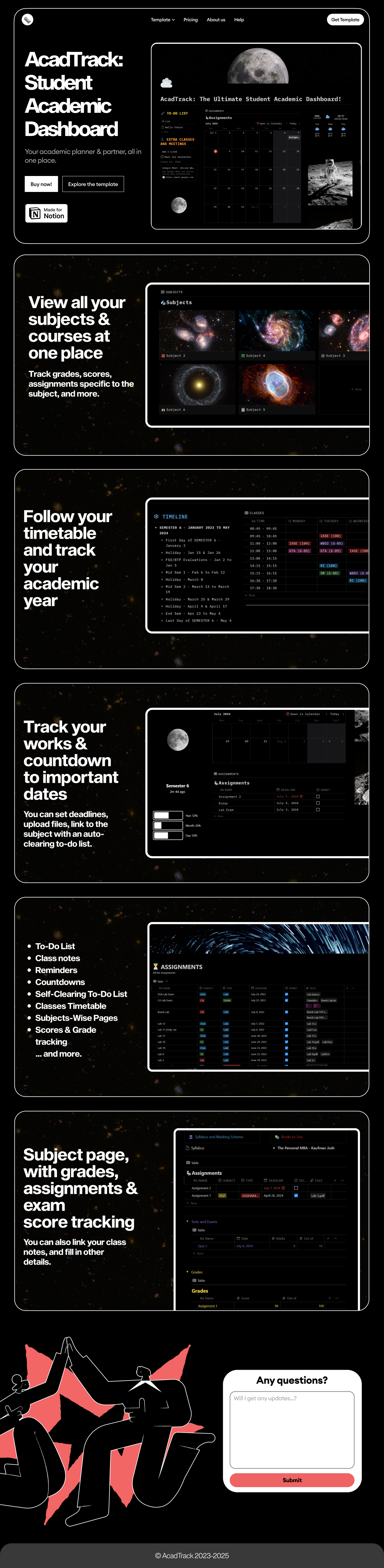 AcadTrack: Student Academic Dashboard | Minimal Website aesthetic branding creative design figma graphic design minimal modern notion ui web website