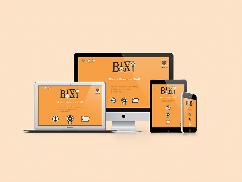 Bizi Website & Brand Mockup branding graphic design logo