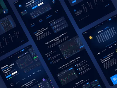 Crypto platform website design landing page ui ux we website