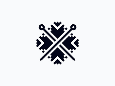 SLAVIC TATTOO artist embroidery fancywork flower folk folklore geometry ink logo logo design logomark needle pagan slavic slavic culture slavic pattern symbol tattoo tattoo logo tattoo shop