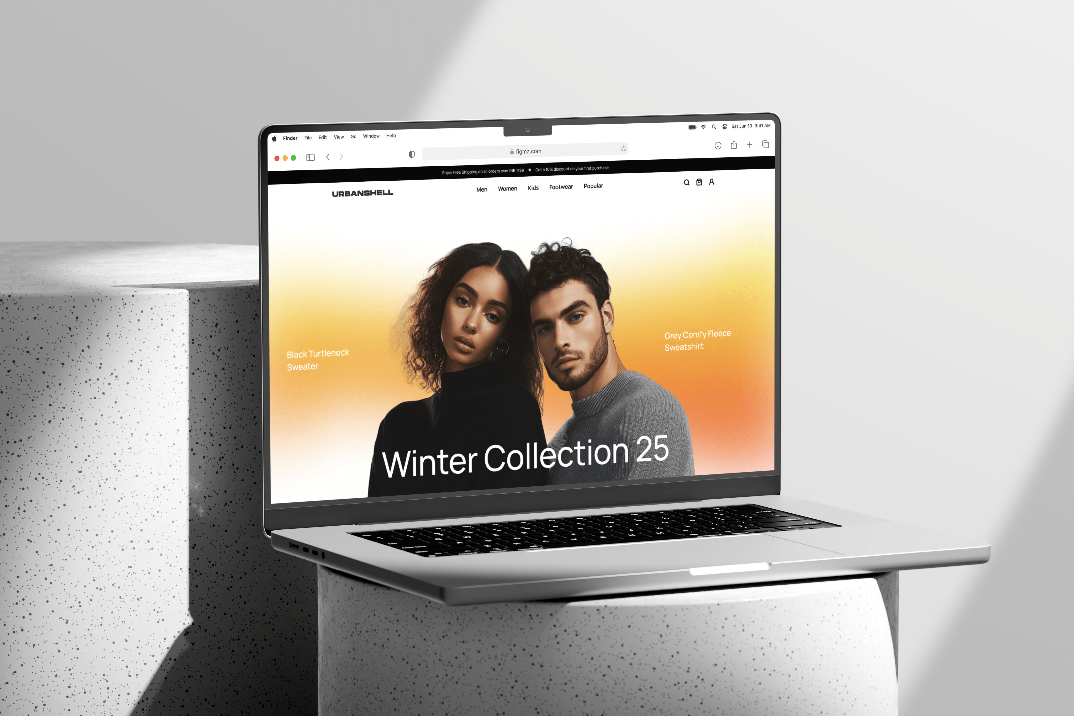 Landing Page Concept - Urbashell apparel beauty brand cloth clothing ecommerce fashion landing page luxury marketing marketplace outfit shop shopify store streetwear style wearable web design website