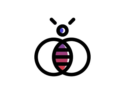 Bee animation bee brand branding colorful crest gradient graphic design icon identity illustration logo logo mark logotype minimal motion graphics simple symbol