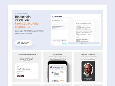 Blockchain Signatory Landing Page: KwikSign