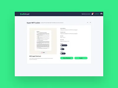 NFT Minting platform: KwikTrust