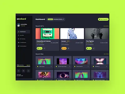 Music NFT Minting Exchange: Webapp design