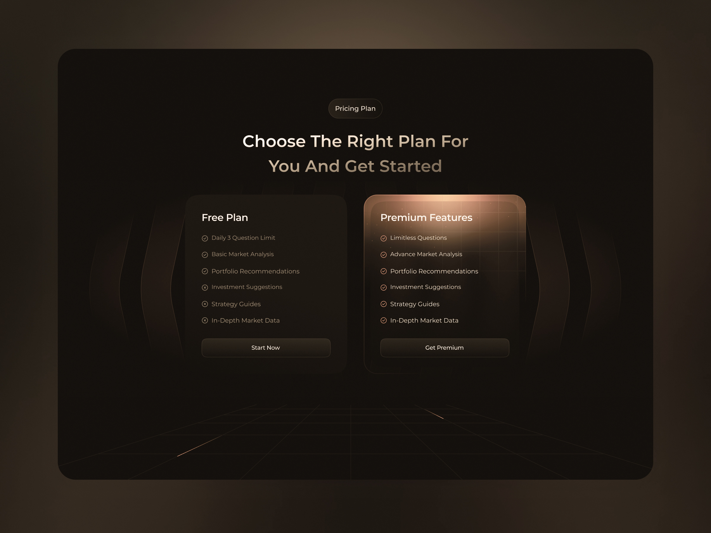 Pricing Plan blockchain branding crypto design pricing plan pricing table ui web3