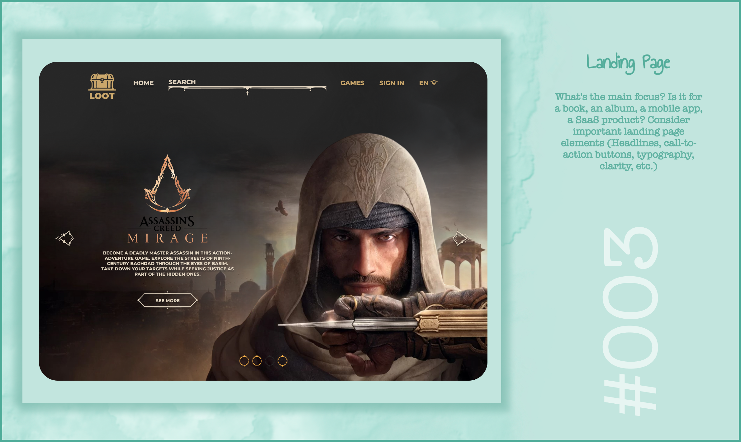 DailyUI003 challenge dailyui design ui
