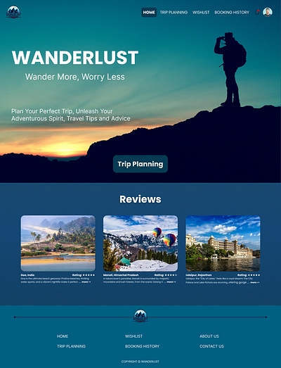 🌍 WANDERLUST - Travel Website Design dribbble graphic design traveldesign travelwebsite ui wanderlust webdesign